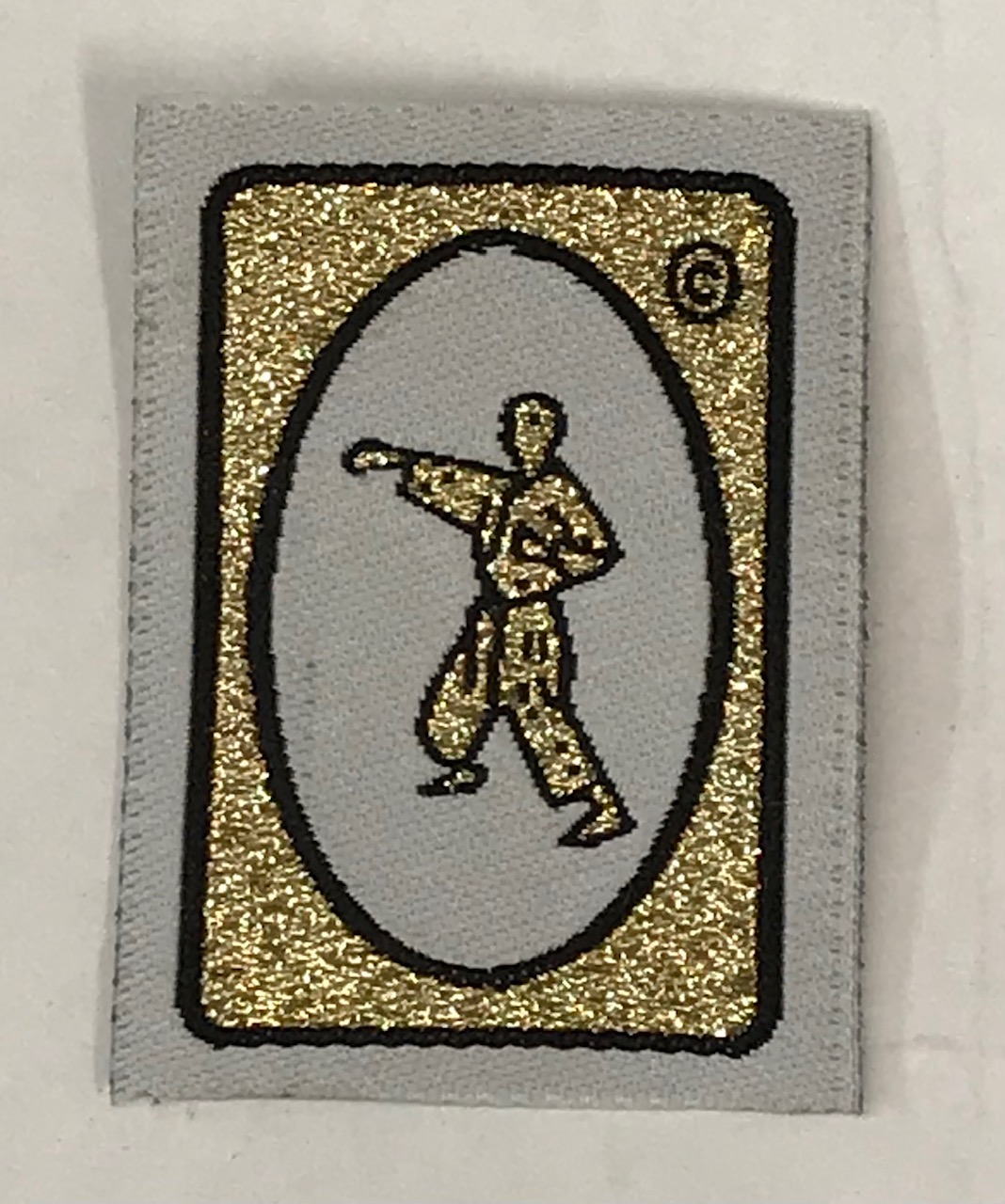 Gold Glitter Badge Lunge Punch